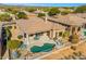 Inviting backyard boasts a private pool, patio area, and desert landscaping for relaxed outdoor living at 9523 E Sandy Vista Dr, Scottsdale, AZ 85262