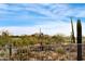 Expansive desert view overlooking the golf course with abundant cacti and beautiful desert foliage at 9523 E Sandy Vista Dr, Scottsdale, AZ 85262