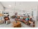 Bright living space with a spacious seating area, and seamless connection to the kitchen and dining area at 9523 E Sandy Vista Dr, Scottsdale, AZ 85262