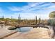 Relaxing backyard pool surrounded by desert landscaping with native cactus and desert plants at 9523 E Sandy Vista Dr, Scottsdale, AZ 85262