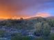 Desert landscape with mountain views at sunset at 7915 E Primrose Path, Carefree, AZ 85377