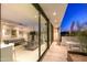 Outdoor patio with seating area, heater, and views of the living area at 7915 E Primrose Path, Carefree, AZ 85377