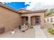 Landscaped front yard with gravel, plants and walkway at 830 E Tortoise Trl, San Tan Valley, AZ 85143