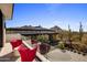 Private balcony with glass railings and mountain views at 27951 N 96Th Pl, Scottsdale, AZ 85262