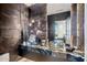 Elegant powder room with marble vanity and modern fixtures at 27951 N 96Th Pl, Scottsdale, AZ 85262