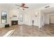 Living room with fireplace and built-in shelving at 3435 E Desert Trumpet Rd, Phoenix, AZ 85044