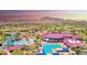 Community pool, water park, and clubhouse with mountain views at 4337 W Powell Dr, Phoenix, AZ 85087