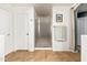 Bathroom featuring a glass enclosed shower, ceramic tile floor, and neutral paint at 11866 N 143Rd Ave, Surprise, AZ 85379