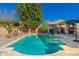 Beautiful backyard pool with desert landscaping and shaded seating areas for relaxation at 11866 N 143Rd Ave, Surprise, AZ 85379