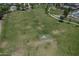 Aerial view of a community soccer field ready for play and recreation at 1437 W Smoke Tree Ave, San Tan Valley, AZ 85140