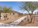 Landscaped street view featuring native plants and community sidewalks at 34395 N Cherrystone Dr, San Tan Valley, AZ 85144