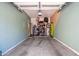 A well-organized garage featuring storage solutions and ample parking space at 5018 E Siesta Dr # 3, Phoenix, AZ 85044