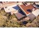 Backyard patio view of a single-Gathering home with outdoor seating in desert community at 9200 E Whitethorn Cir # 601, Scottsdale, AZ 85266