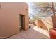 Secluded patio featuring a desert landscaped yard, adding natural beauty and privacy at 9200 E Whitethorn Cir # 601, Scottsdale, AZ 85266