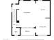 Floorplan showing second floor with living room, kitchen, balcony and bath at 7807 W Palm Ln, Phoenix, AZ 85035