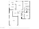 Detailed floor plan showcasing layout with kitchen, living room, bedrooms, bathrooms, garage and outdoor patio at 12814 W Shadow Hills Dr, Sun City West, AZ 85375