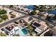 Aerial view of the neighborhood featuring single-Gathering homes with pools, and waterfront views at 20626 N 55Th Ave, Glendale, AZ 85308