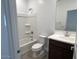 Clean and bright bathroom with shower and tub, vanity with sink and chrome hardware at 23252 W Miami St, Buckeye, AZ 85326