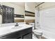 Bathroom with neutral earth toned walls and a standard bathtub and shower combo at 586 E Stirrup Ln, San Tan Valley, AZ 85143