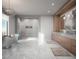 Luxurious bathroom boasting a modern tub, a walk-in shower and dual sink vanity at 6602 N 40Th St, Paradise Valley, AZ 85253