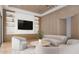 Stylish living room with wood accents, comfortable seating, and a built-in entertainment center at 6602 N 40Th St, Paradise Valley, AZ 85253