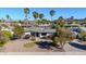 Aerial view of a well landscaped home featuring a blue door and desert landscaping at 9821 N 29Th Pl, Phoenix, AZ 85028