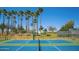Well-maintained community tennis court surrounded by palm trees at 18344 W Santa Irene Dr, Goodyear, AZ 85338