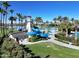 Aerial view of the community water park and pool area at 18344 W Santa Irene Dr, Goodyear, AZ 85338