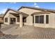 Backyard featuring an outdoor living space with a patio at 2662 S Iowa St, Chandler, AZ 85286