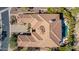 Aerial view of terracotta tile roof and complex roof architecture at 37267 Ne Greythorn Cir, Carefree, AZ 85377