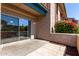 Relax on this private patio, sliding door access, and decorative concrete pavers and colorful flowers at 4354 N 82Nd St # 183, Scottsdale, AZ 85251