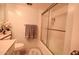 Elegant bathroom featuring a glass shower door and 'Le Bain' bath mat at 805 N 4Th Ave # 903, Phoenix, AZ 85003