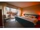 Bright bedroom with a large window and balcony overlooking a skyline at 805 N 4Th Ave # 903, Phoenix, AZ 85003