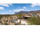 Backyard view showcasing the pool, spa, patio, and mountain views at 9161 E Superstition Mountain Dr, Gold Canyon, AZ 85118