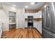 Stylish kitchen with stainless steel appliances and a built-in desk area at 11500 E Cochise Dr # 2067, Scottsdale, AZ 85259