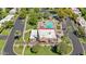 Aerial view highlighting the community's pool, recreational facilities, and green spaces, perfect for relaxation at 131 N Higley Rd # 215, Mesa, AZ 85205