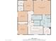 Upstairs floorplan showing the layout of the bedrooms and bathrooms, with dimensions and square footage at 18060 W Rimrock St, Surprise, AZ 85388