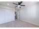 Bedroom featuring carpet flooring, recessed lighting, a closet and a ceiling fan at 2176 E Apollo Ave, Tempe, AZ 85283