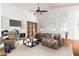 Comfortable living room featuring high ceilings and lots of natural light at 2332 S Brighton --, Mesa, AZ 85209