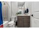 Charming bathroom featuring a shower-tub, vanity, and modern fixtures at 2656 E Oriole Dr, Gilbert, AZ 85297