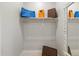 Walk-in closet with shelving, clothing rod, and decorative mirror at 2656 E Oriole Dr, Gilbert, AZ 85297