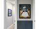 Hallway featuring sports memorabilia mounted on a blue cabinet below at 2656 E Oriole Dr, Gilbert, AZ 85297