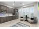 Open floor plan with modern appliances, stylish furniture, and plantation shutters at 2656 E Oriole Dr, Gilbert, AZ 85297
