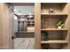 Home office with custom built-in bookshelves and desk at 2656 E Oriole Dr, Gilbert, AZ 85297