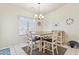 Bright dining area with modern chandelier, large windows, and a cozy atmosphere at 320 S 70Th St # 54, Mesa, AZ 85208
