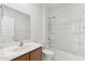 Clean bathroom with single sink vanity and a shower-tub combination at 37292 N Yellowstone Dr, San Tan Valley, AZ 85140