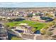 Aerial view of the community park with playground and green space at 37292 N Yellowstone Dr, San Tan Valley, AZ 85140