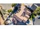 Aerial view of a well-maintained home with a tile roof and a refreshing swimming pool at 901 E Scott Ave, Gilbert, AZ 85234