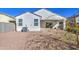 View of backyard featuring low-maintenance gravel and covered patio at 9383 E Silo Rd, Florence, AZ 85132