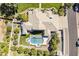 Aerial shot of a home with a private pool, jacuzzi, well-maintained landscaping, and a spacious backyard at 2251 N 32Nd St # 21, Mesa, AZ 85213